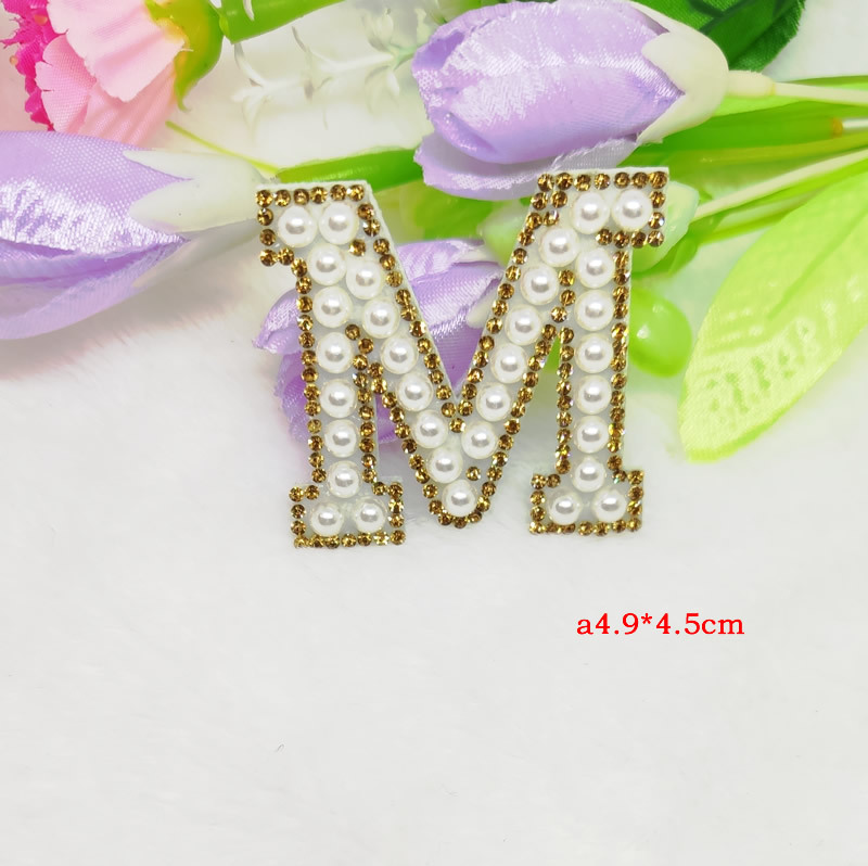 Cross-border hot diamond English pearl letter fabric pasted clothing accessories with adhesive backing 5mm pearl decoration factory DIY nail pearl wholesale pic 44
