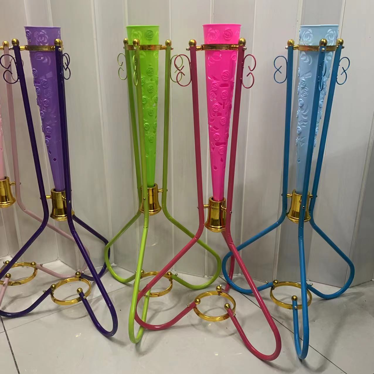 Direct sales manufacturer cross-border wedding and wedding scene wedding baskets, iron baskets, flower baskets, wedding flower stands, welcome baskets, aisle flower baskets pic 40