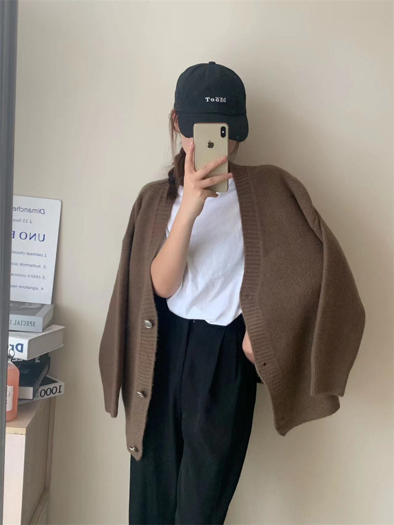 V领短款显瘦针织开衫女外搭2023秋季新款女装气质毛衣外套上衣女详情49
