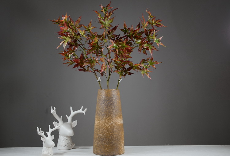 Factory wholesale of artificial flowers, direct sales from the manufacturer, wholesale of artificial green plants, home decoration flowers, red artificial leaves, artificial maple leaves pic 28