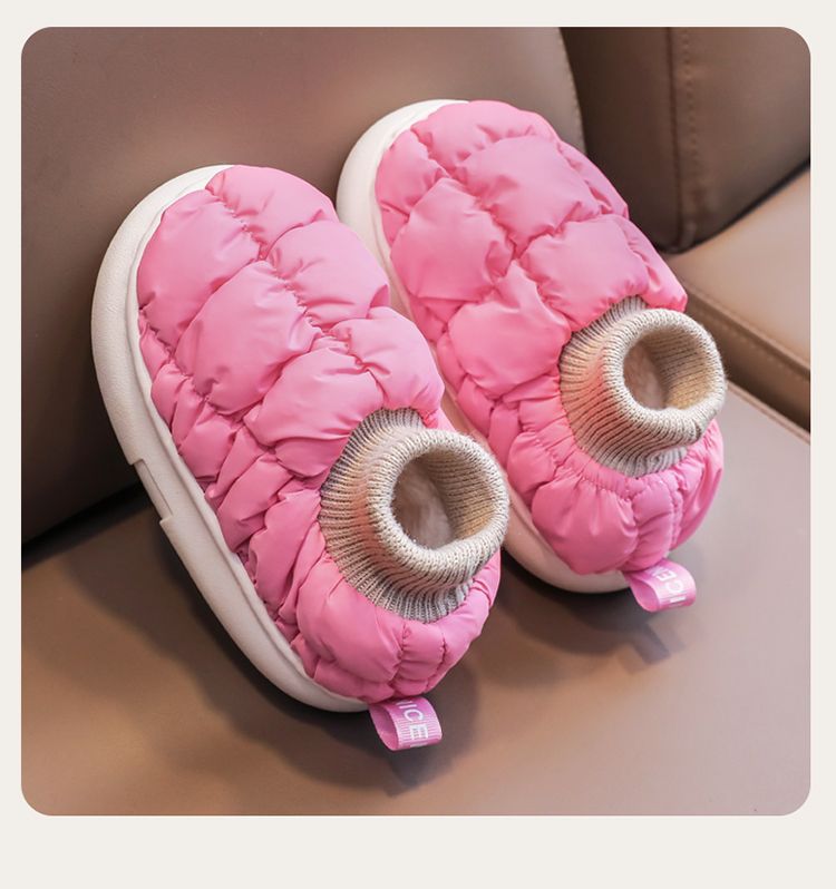 儿童棉拖鞋宝宝室内防滑软底居家棉鞋男女童室内保暖防水包跟棉鞋详情22
