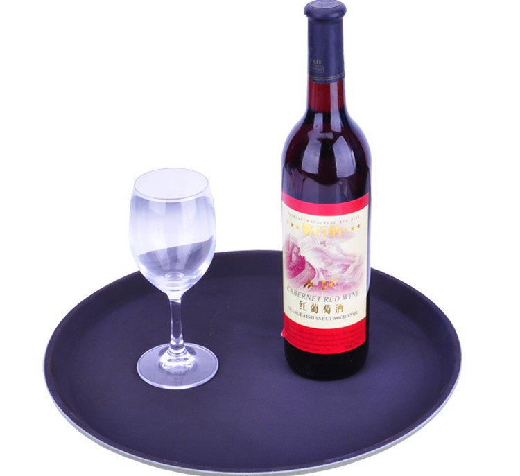 The manufacturer wholesals circular fiberglass tempered anti-slip trays for fast food trays used in KTVS, restaurants and hotels pic 6