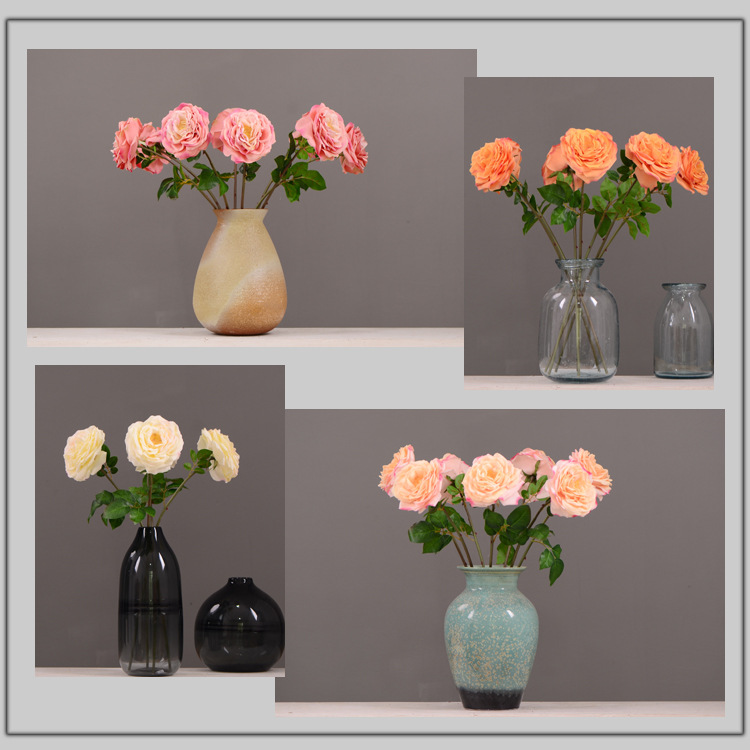 Dongli Flower Industry, the source factory, wholesals high-end artificial flowers, anti-real flowers, living room decoration, life-sized royal roses, and light luxury home floral art ornaments pic 5