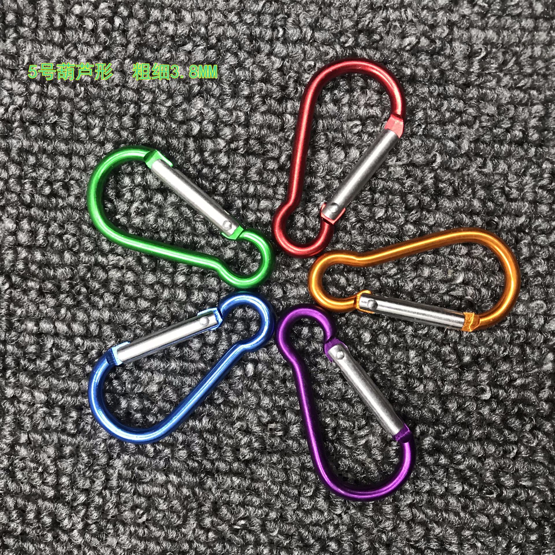 High-quality aluminum alloy mountaineering buckle D-shaped quick hanging, thickened hanging buckle D-shaped mountaineering buckle multi-functional quick hanging pic 2