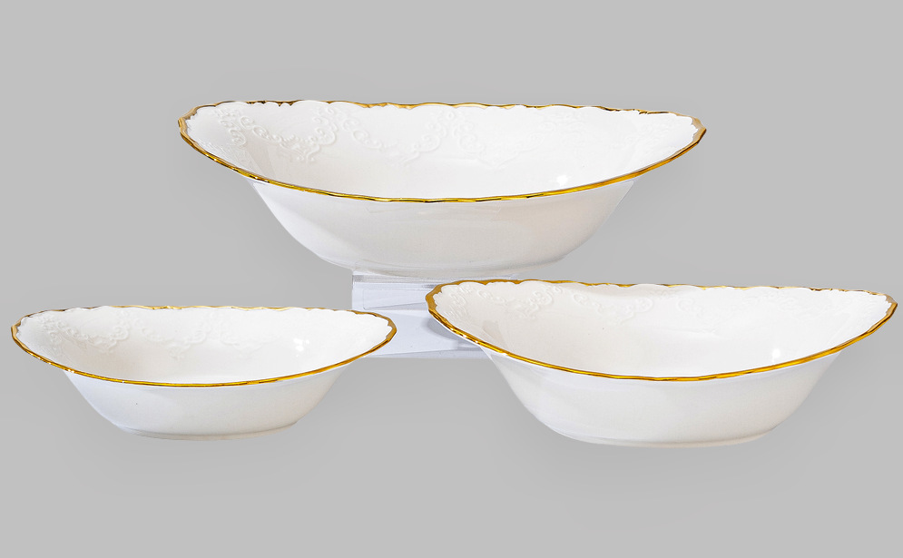 Wholesale of light luxury ceramic tableware sets, high-end gold-plated plates with gold edges pic 9