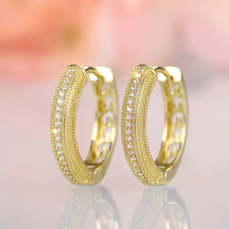 华杰欧韩法式气质港风耳环女 微镶嵌锆石淑女风 chic商务风时髦感详情2