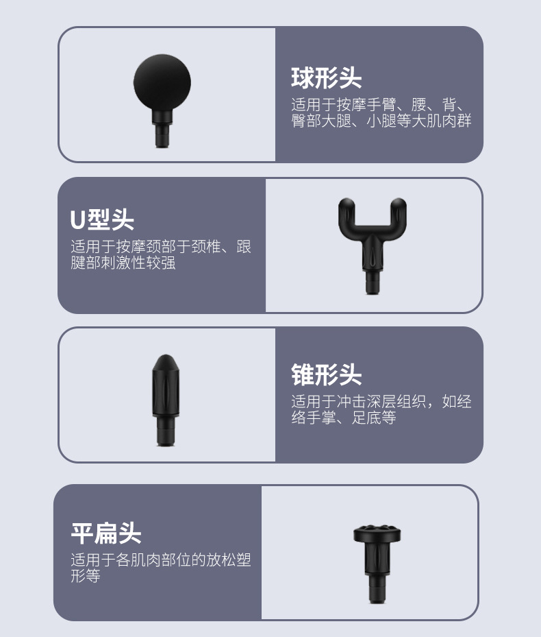 Cross-border electric massage gun, muscle relaxer, impact gun, portable vibrating fascia gun, electric massage fascia gun pic 7