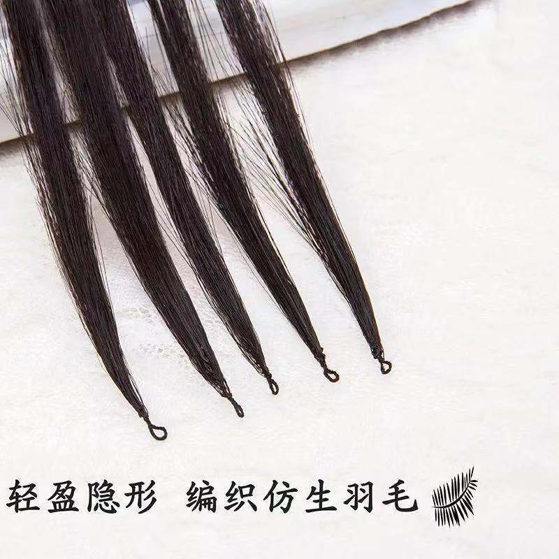 Real person wigs, straight hair, feather hair extensions, hair curtains, seamless hair extensions in stock and wholesale. Perming and dyeing available pic 1
