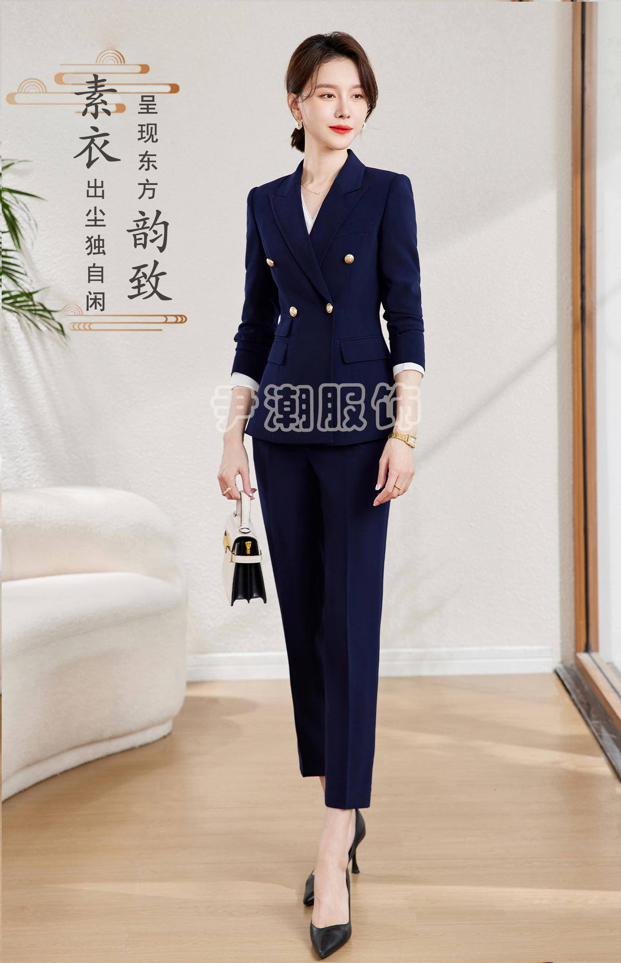 职业装时尚衬衫女装2024春季新款时尚气质百搭小个子管理白领工服详情13