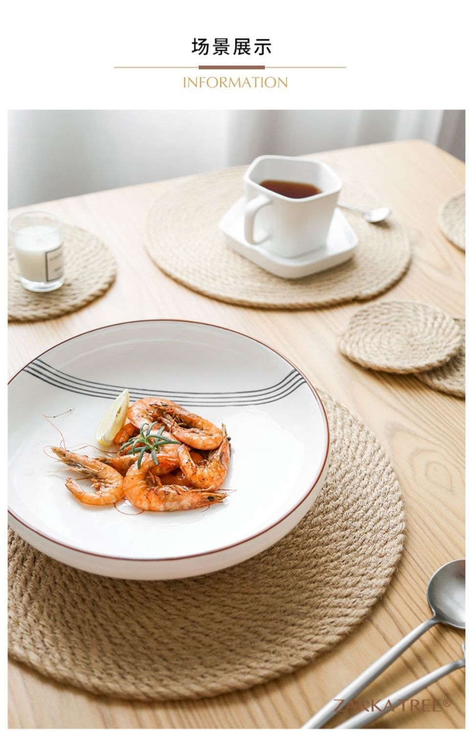 日式亚麻隔热垫防烫餐盘垫餐垫餐桌垫菜垫碗家用锅垫杯垫编织垫骏详情9