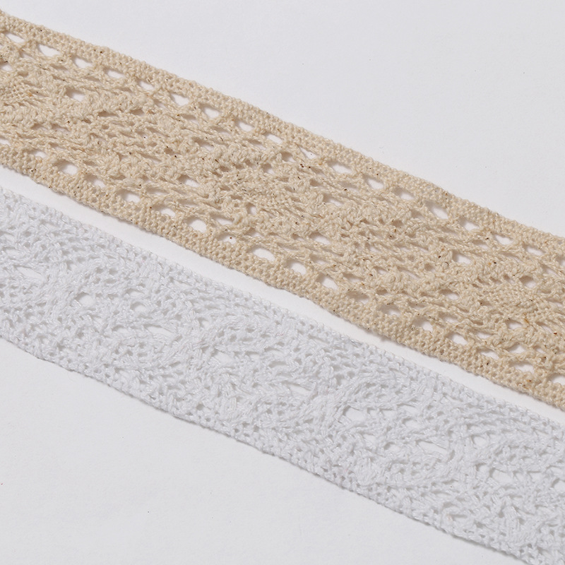Factory direct supply of 3.5 cm cotton thread lace sofas, curtains, tablecloths, lace clothing accessories in stock for wholesale pic 5