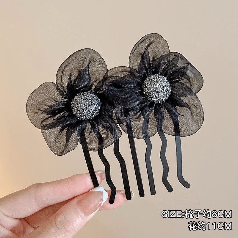 The iron hairpin and hairpin set can be DIY. The acrylic iron hairpin and hairpin set imitates pearl hairpin pic 5
