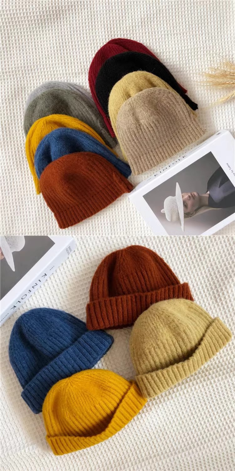 毛线帽子女冬天韩版百搭流氓帽秋冬季保暖冷帽男针织帽ins瓜皮帽详情7