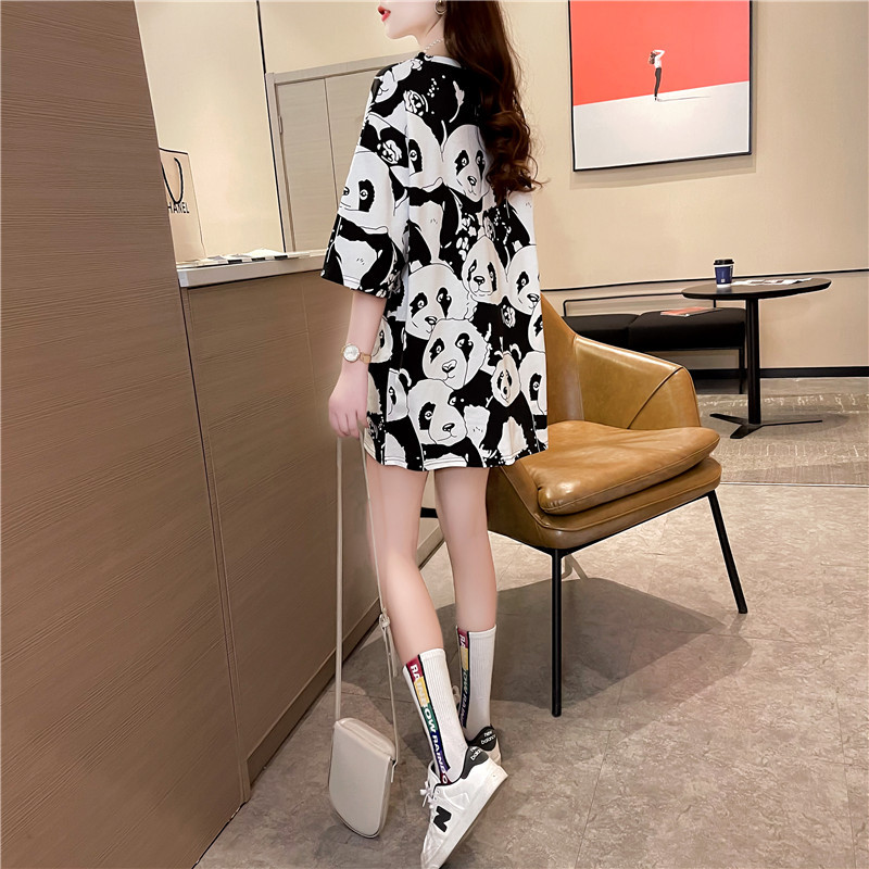 2021 New Instagram-popular short-sleeved T-shirt women's Spring and summer trendy couple's wear, plus-size loose top pic 8