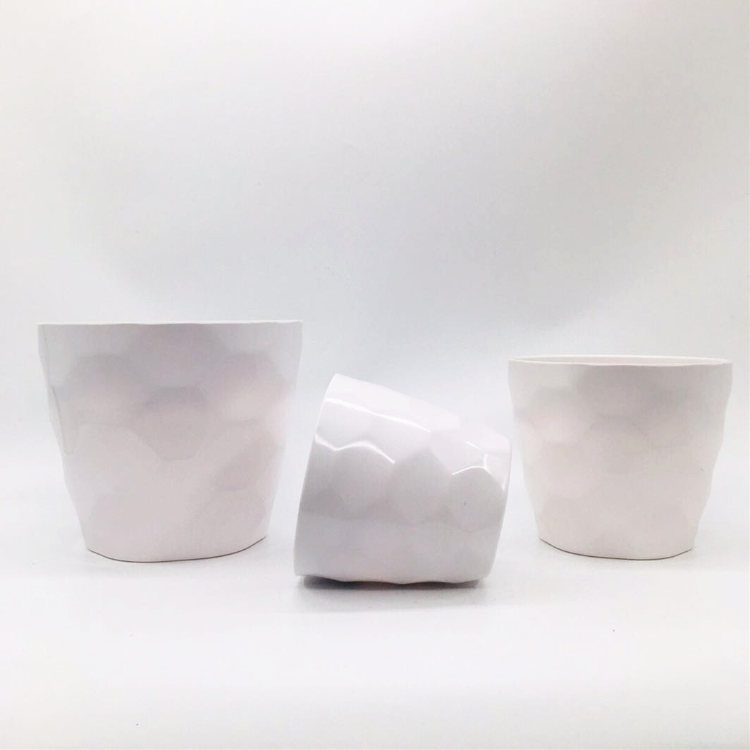 厂家供应3尺寸Y33系列网格纹彩色塑料花盆详情4