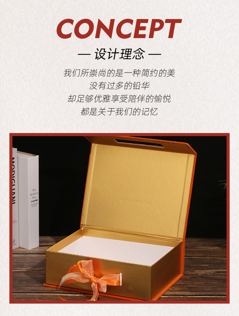 Retro light luxury large bow gift box, retro wedding candy box, hand-held box, velvet souvenir return box pic 3