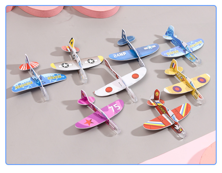 卡通迷你泡沫小飞机DIY拼图儿童益智玩具幼儿园礼品航空模型批发详情9