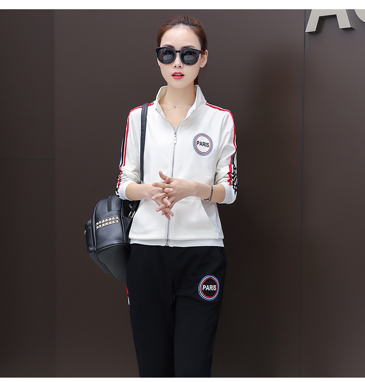 Two-piece sportswear set for women, 2020 new Korean spring style, fashionable long-sleeved sweatshirt for women, sportswear for spring and autumn pic 17