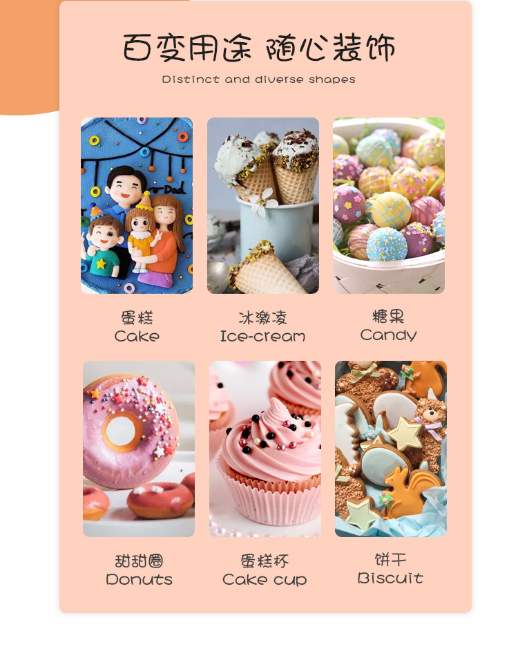 蛋糕装饰糖珠 烘焙装饰仿真金色珍珠糖 西点烘焙材料瓶装超金糖珠详情3