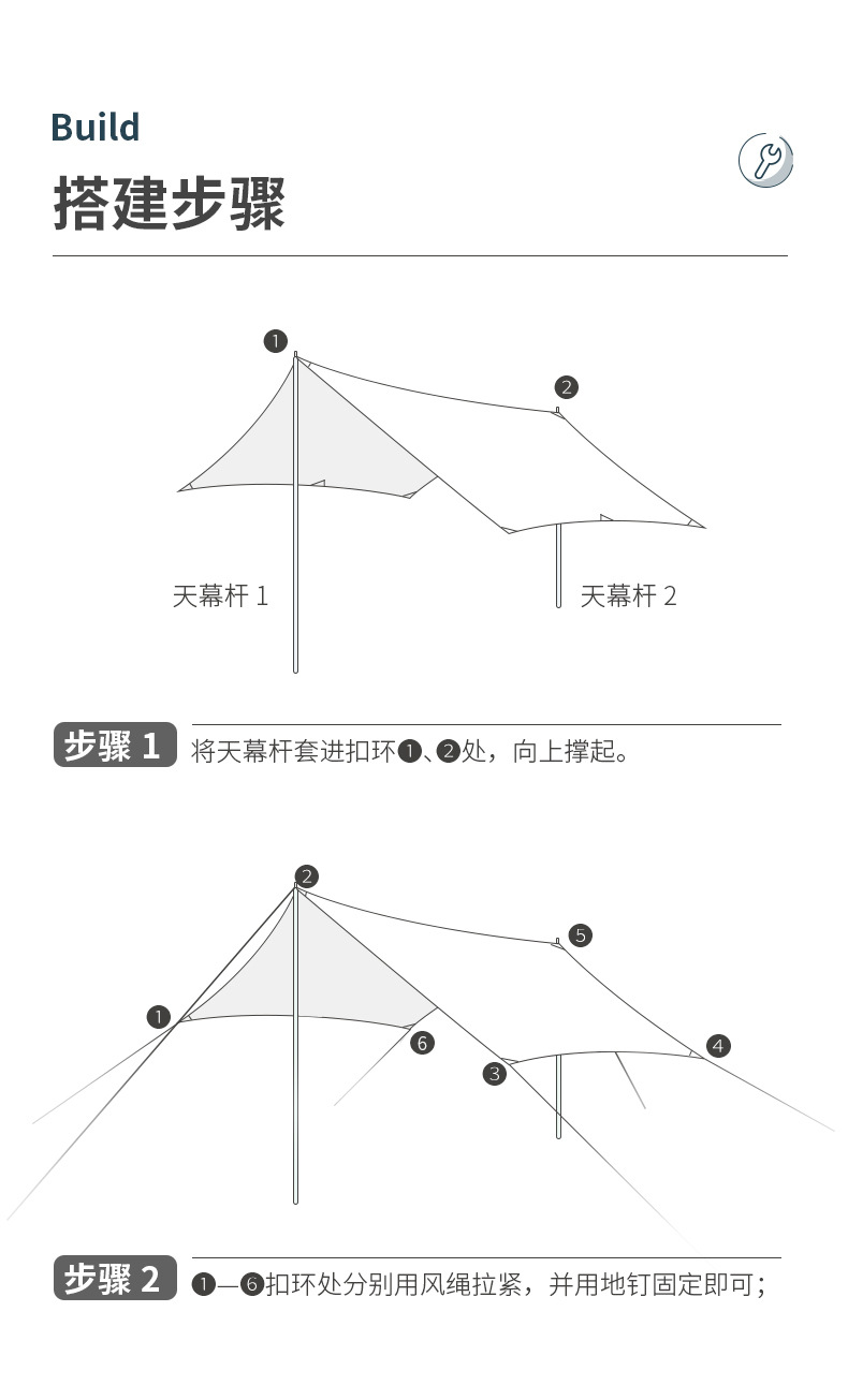 黑胶天幕帐篷户外加厚防晒便携露营装备野餐3-4人方形涂银遮阳棚详情16