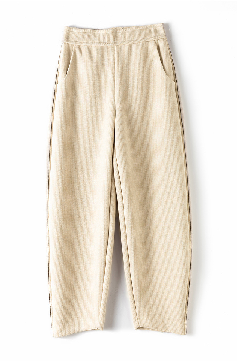 如果醋酸休闲裤女秋冬加厚美拉德宽松现货针织小个子镰刀裤23121详情11