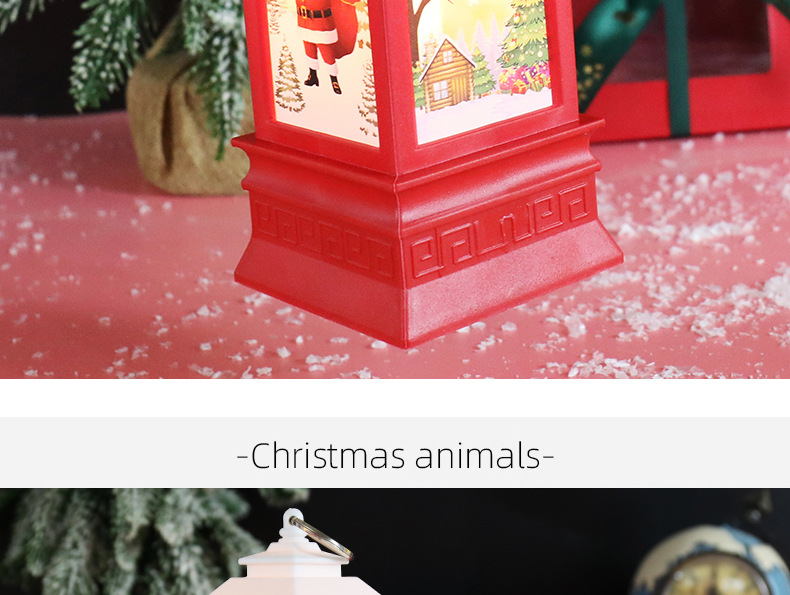 Christmas decoration simulation flame small oil lamp, hand-held wind lamp, creative Christmas gift, shopping mall window display table ornaments pic 11