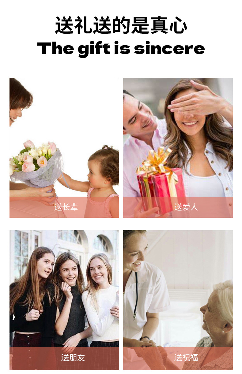 网红ins郁金香永生花发光玻璃罩桌面摆件送人礼物床头小夜灯礼品详情9