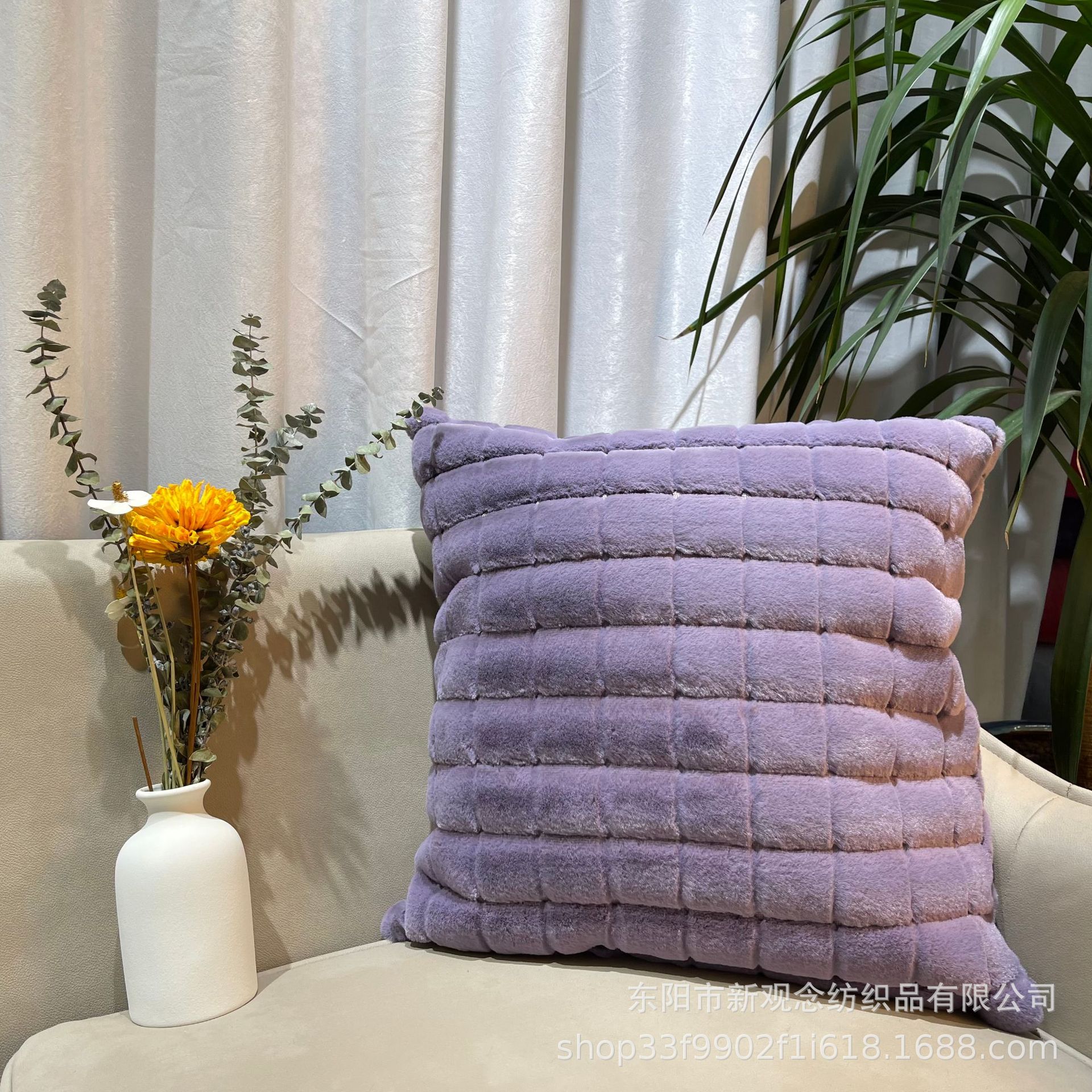 Winter InS-style plush cushion pink solid color pillowcase, ins plush cushion cover wholesale factory direct sales pic 22