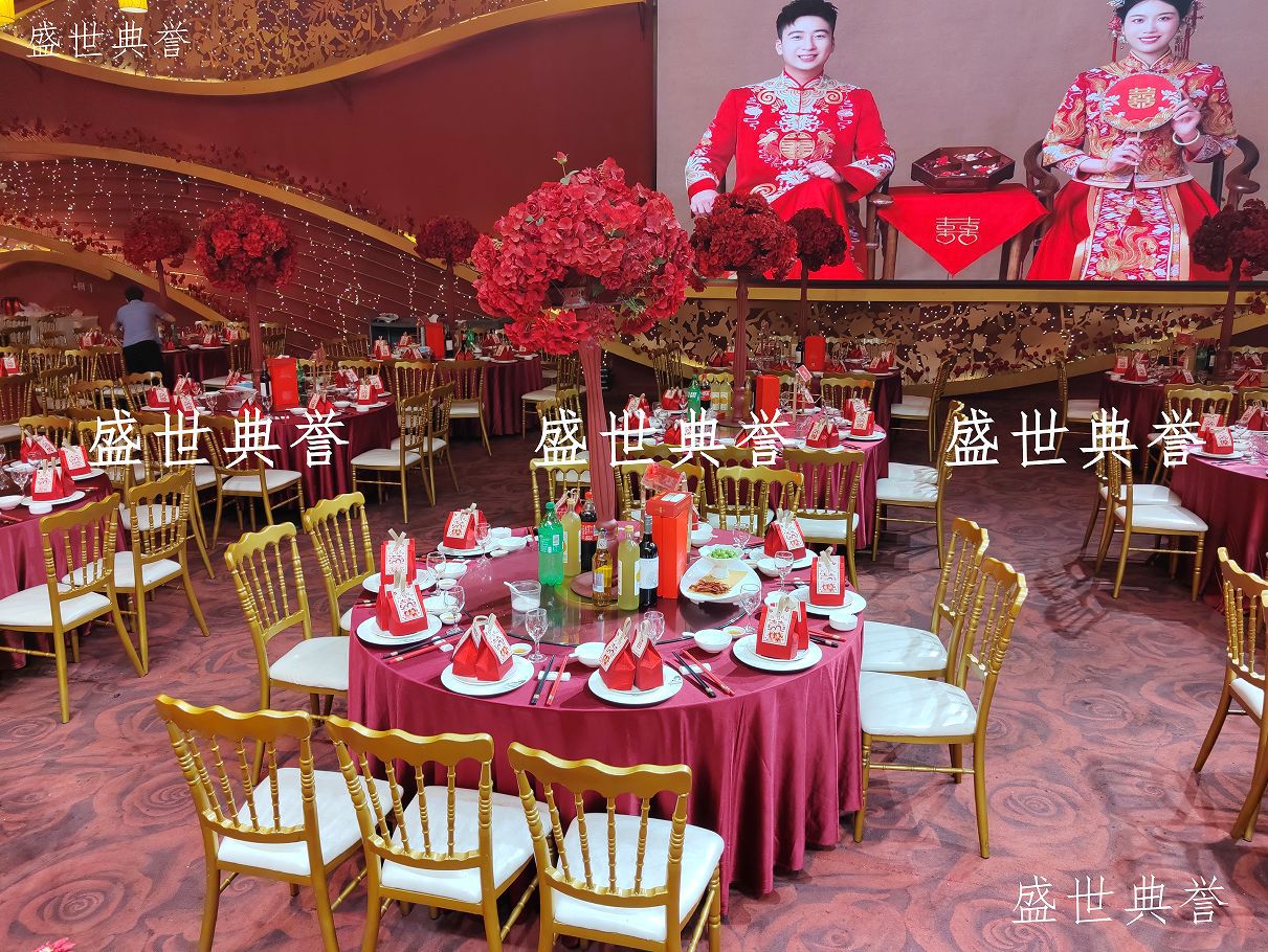 Yiwu foreign Trade wedding dining tables and chairs, theme wedding bamboo joint chairs, banquet center, castle chairs, hotel wedding banquet chairs pic 8