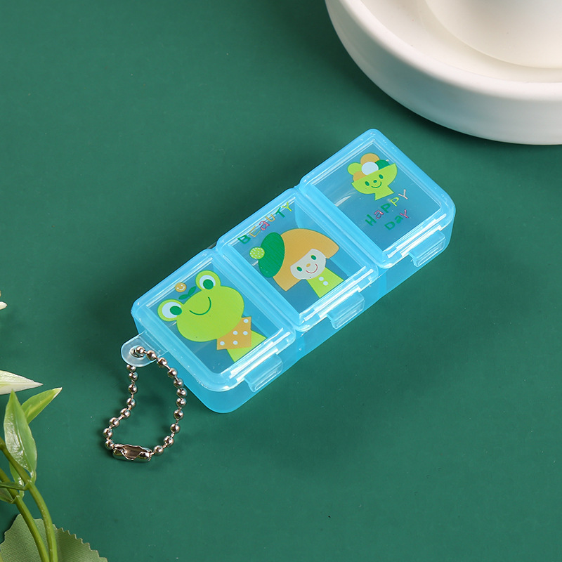 Creative cartoon pill box, simple three-compartment student one-day nutrition tablet storage box, exquisite medicine box wholesale pic 8