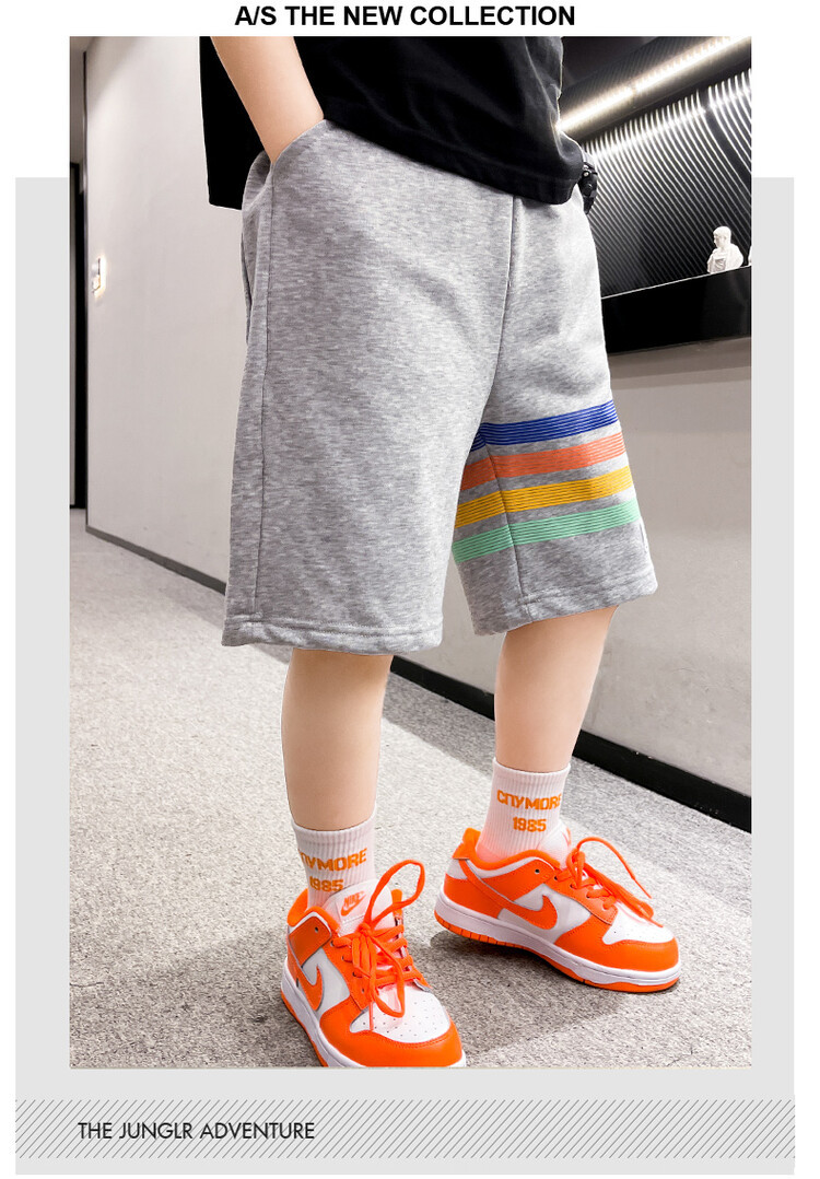 The 2022 new summer loose and stylish cotton capri shorts for boys are a trend of casual summer pants for middle-aged children pic 48
