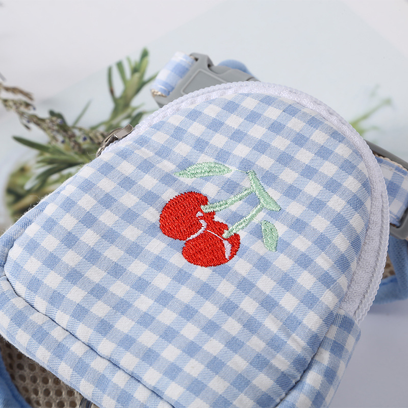 Korean-style fruit chest vest cat pet breathable and cute, customizable outdoor pet walking leash products pic 4