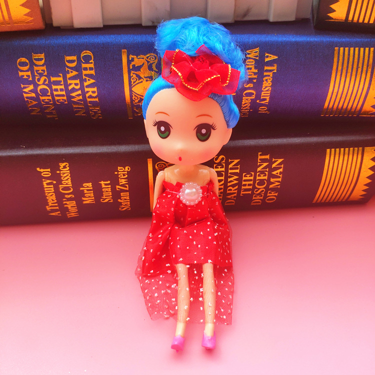 新款韩版DIY芭比娃娃16cm迷糊娃娃公仔挂件女孩玩具1元钥匙扣详情12