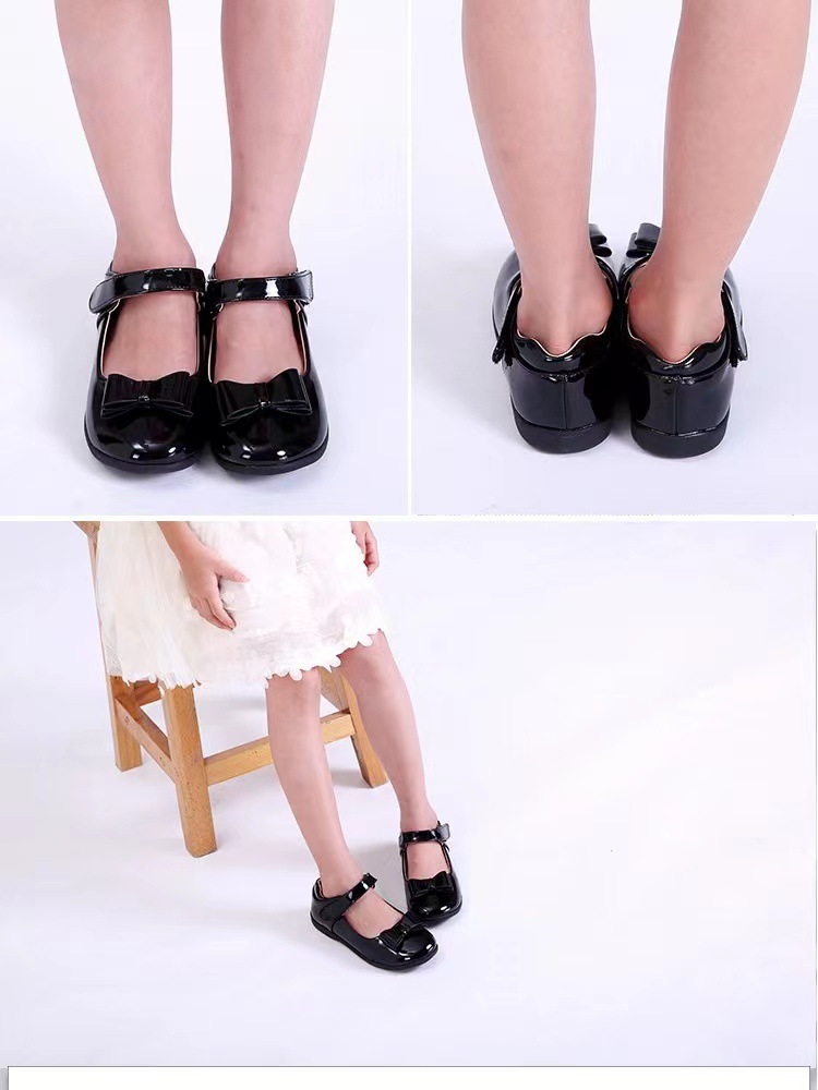 女童黑色皮鞋儿童白色软底公主鞋夏季女宝真皮演出舞台鞋学生童鞋详情15