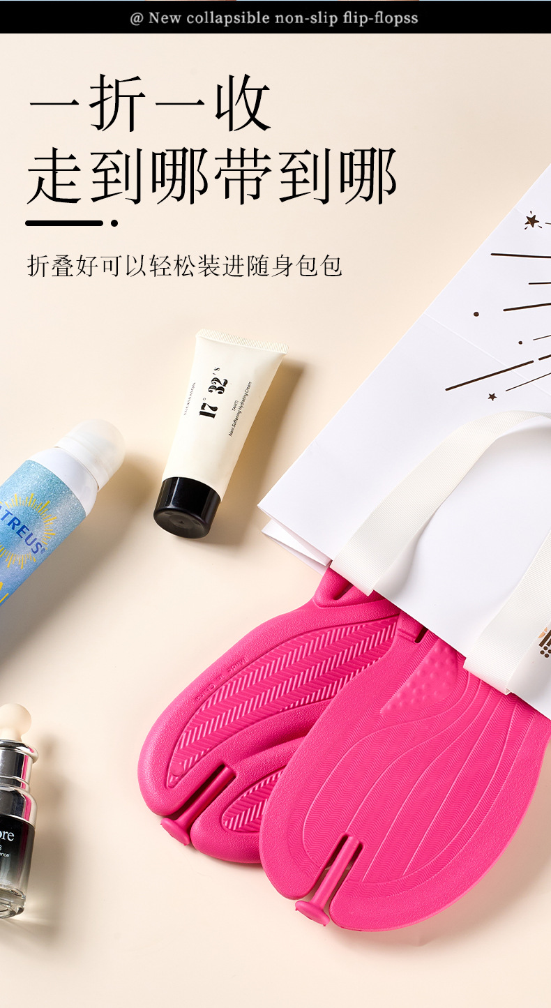 eva waterproof slippers for women, hotel travel, deodorizing, portable, foldable, anti-slip, bathroom, couple flip-flops pic 12