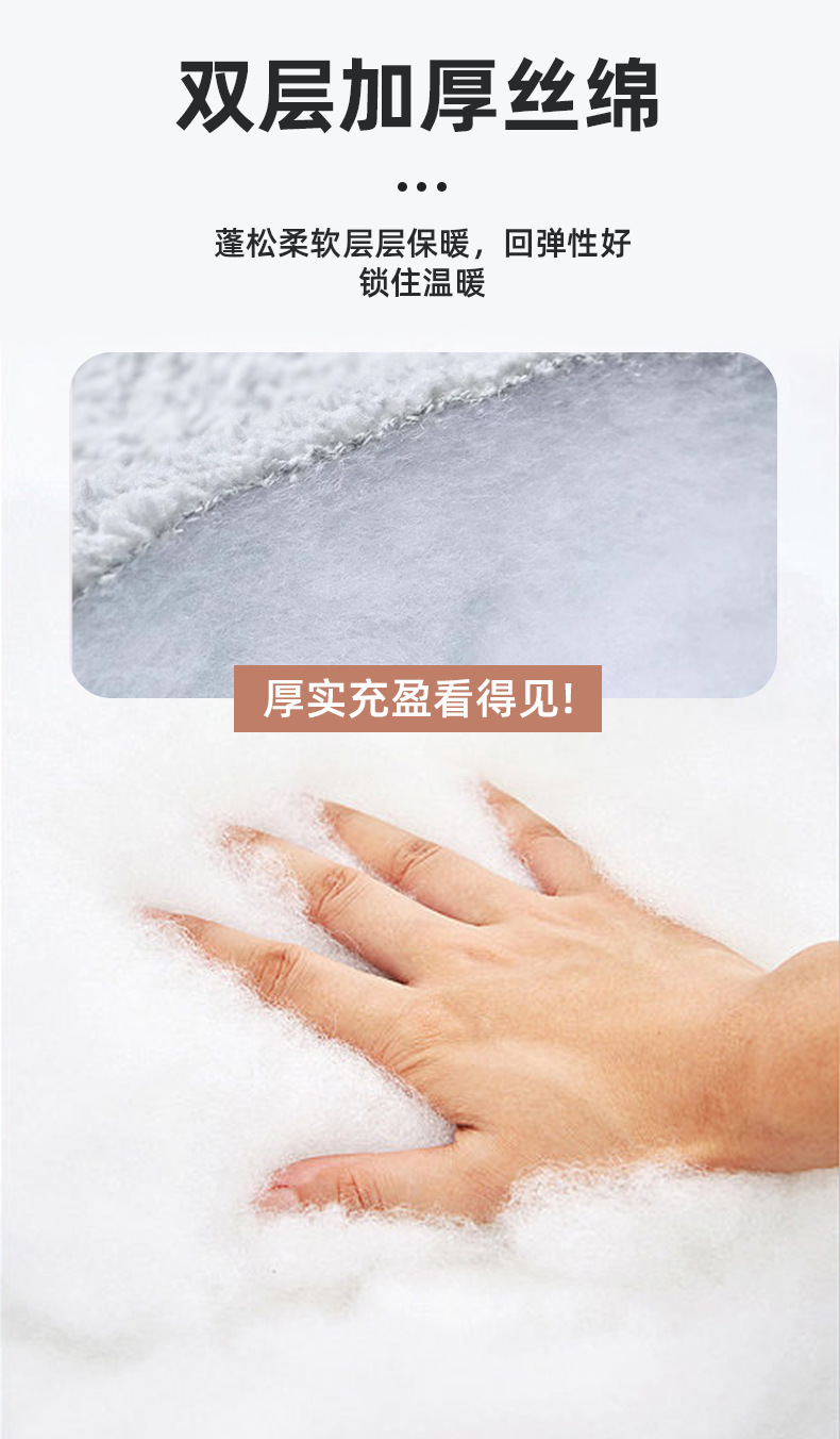 简约纯色电动车把手套冬季保暖防风骑行手套加厚加大男女挡风手套详情8