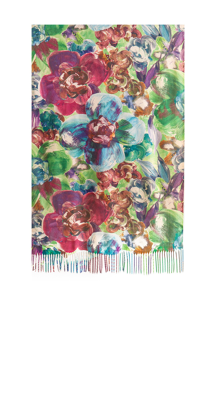 One-piece delivery of new autumn and winter styles of Liu 'an scarves, digital printing, imitation cashmere, oil painting, warm and ethnic style dual-purpose tassel shawls, wholesale factory direct sales pic 25