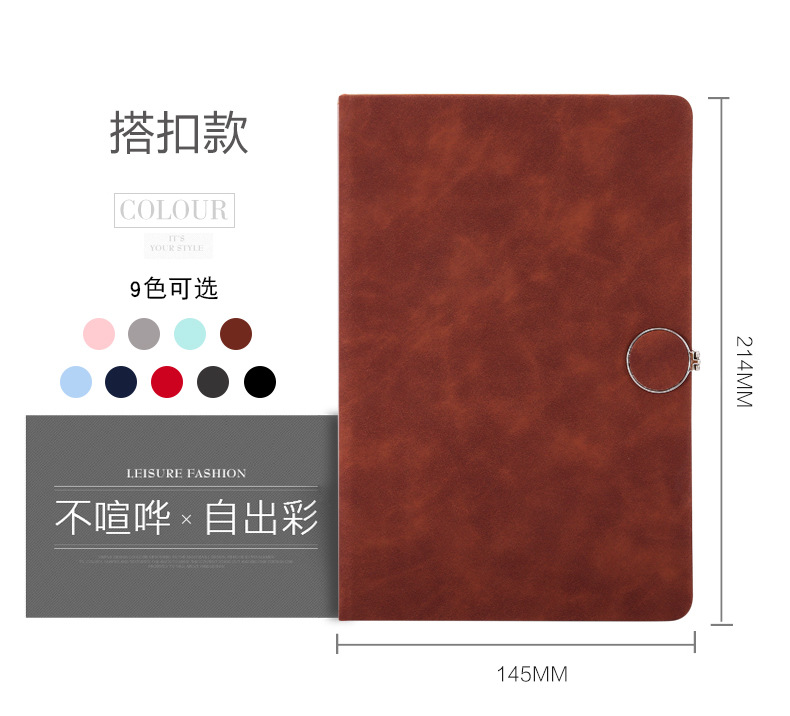 Customized b5 business wholesale notebook set, student planner soft leather gift, a5 notebook custom logo pic 13