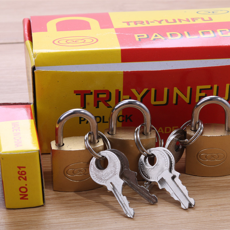 Household small padlock, luggage anti-theft lock, 25# imitation copper small lock, small copper lock, luggage and bag padlock, mailbox and computer case lock pic 3