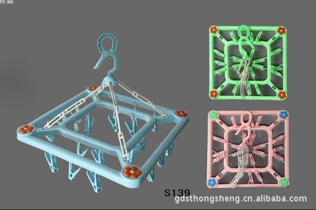 晾晒用品16头圆形袜子毛巾内裤晒衣架 塑料晾晒架详情15