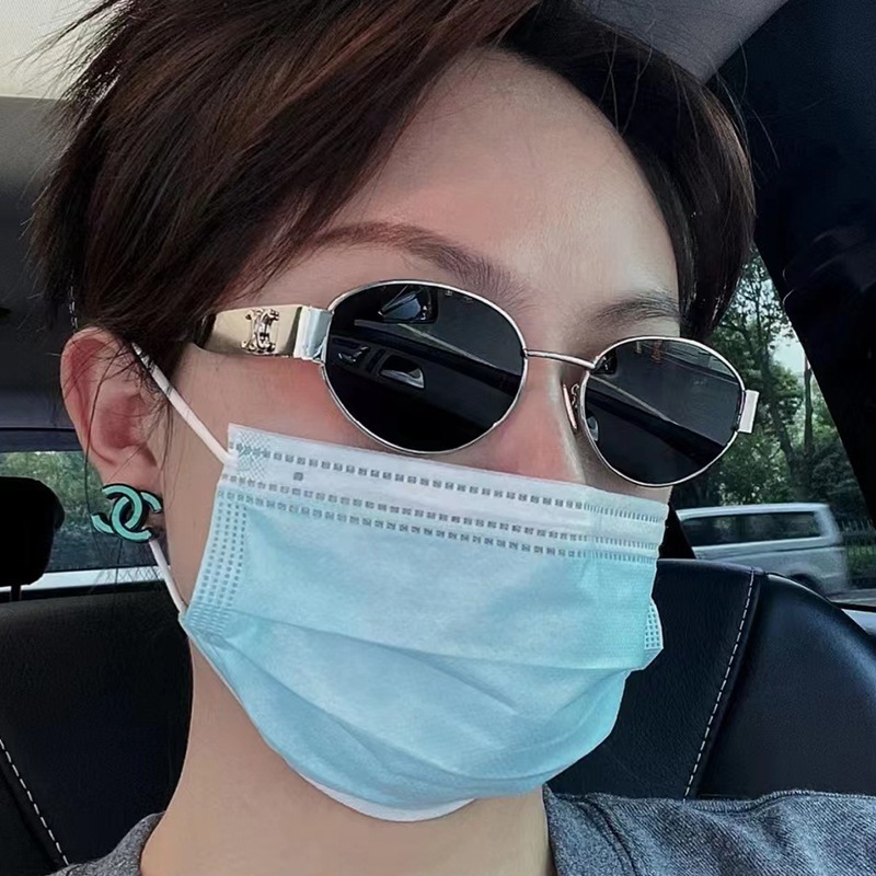 New cat-eye high-definition polarized glasses, oval-shaped personalized metal-framed sunglasses, fashionable and retro sunglasses for female Internet celebrities pic 22