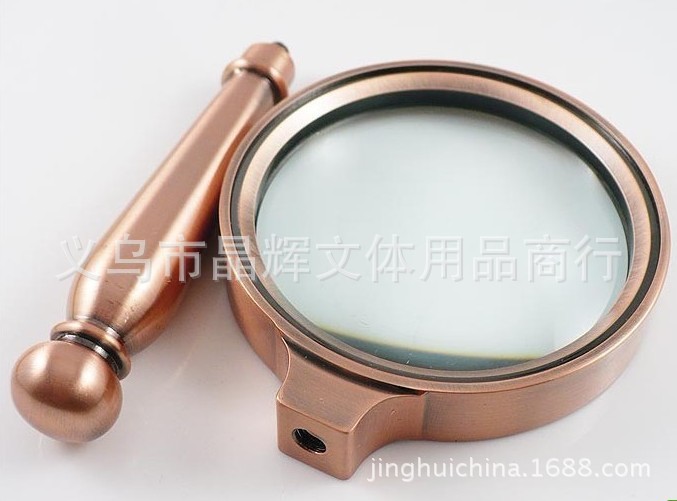 (Jinghui) Factory direct sale vintage 80MM high magnification 10x handheld magnifying glass for the elderly pic 18