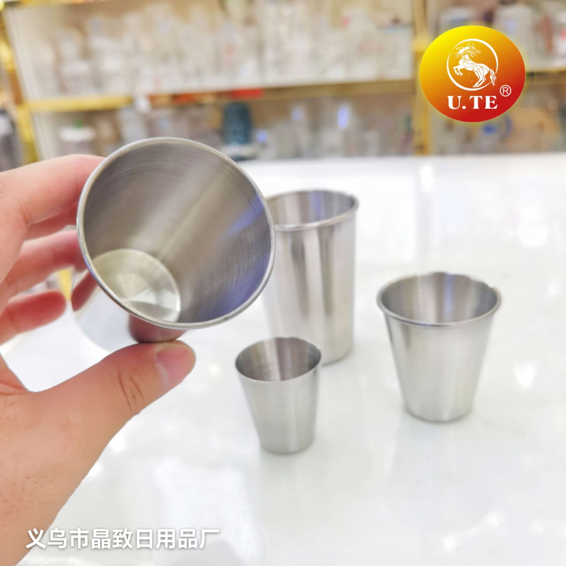 U.TE304不锈钢咖啡杯茶杯4件套装户外便携旅行啤酒杯白酒杯详情4