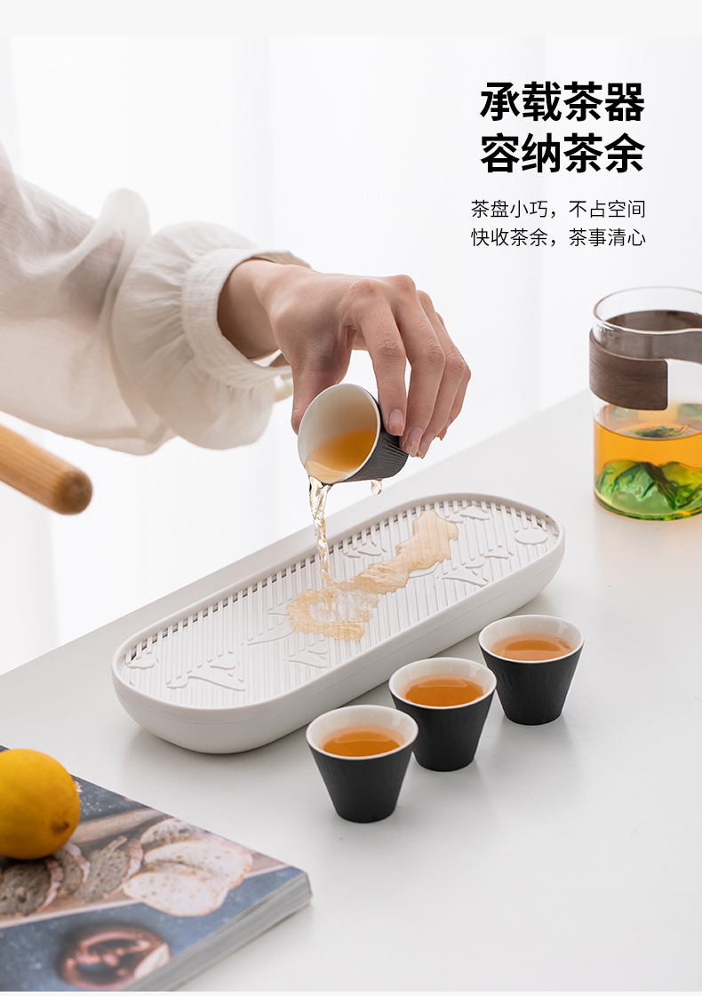 Travel tea set, business gift wholesale, glass outdoor one pot and four cups, ceramic quick customer cup, customized logo pic 21