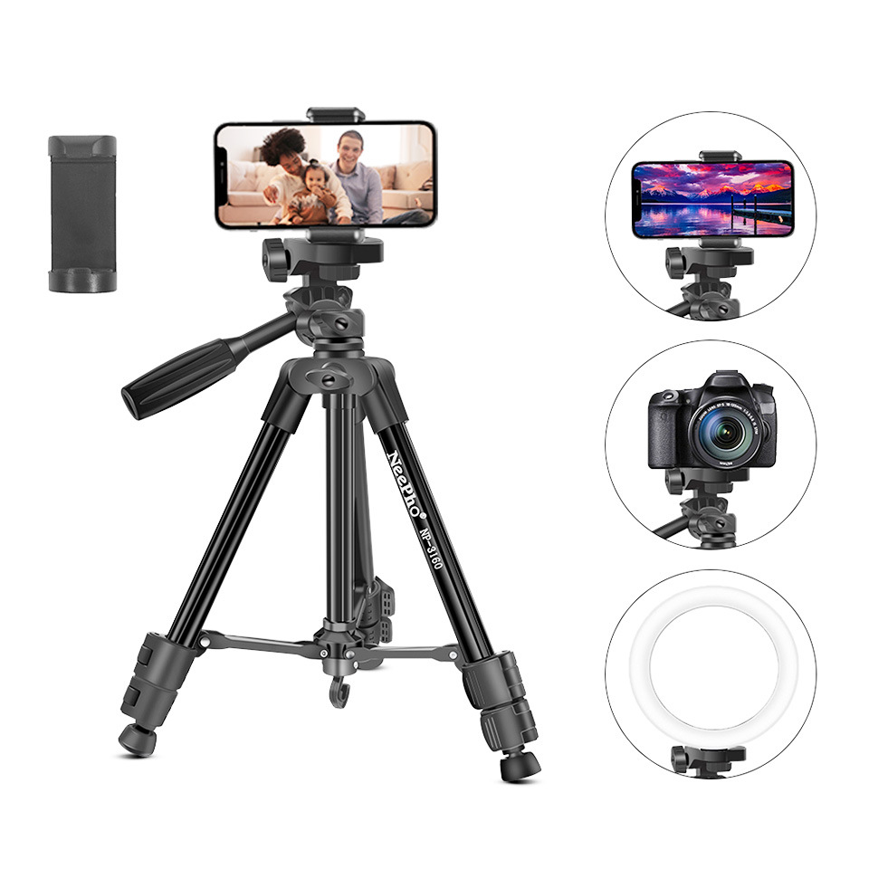NeePho尼拍65CM厂家现货直销3160手机三脚架相机拍摄影支架铝合金详情1