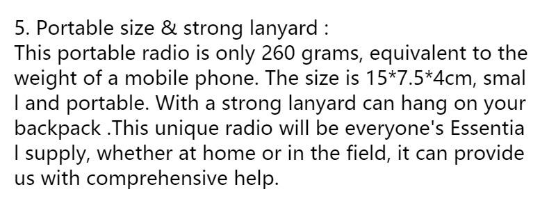 欧洲应急户外DAB收音机太阳能手摇充电高亮手电筒小夜灯警示灯SOS详情8