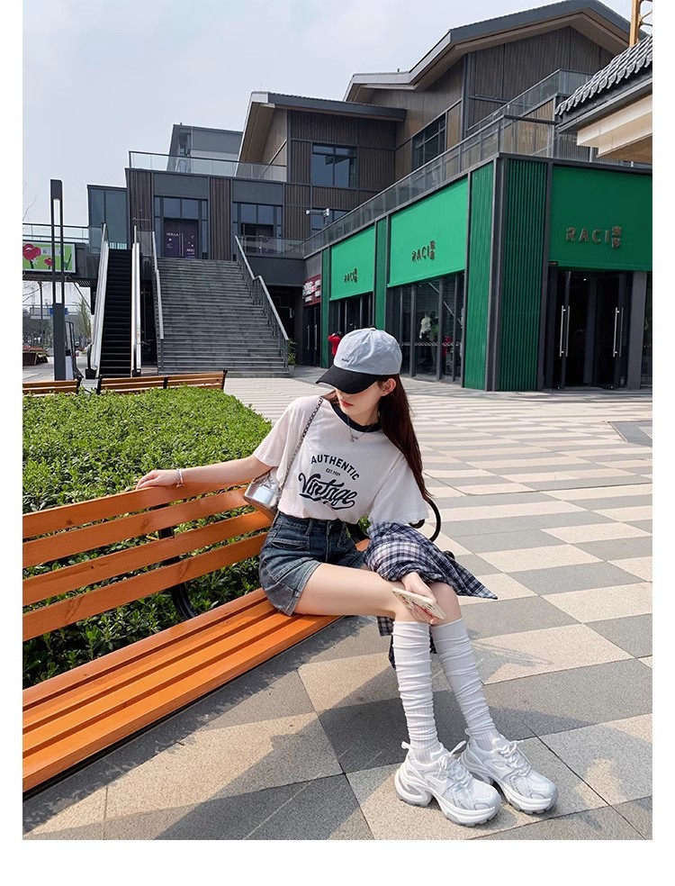 葡萄妈同款2024夏季新款轻便运动鞋透气网面厚底增高老爹鞋女详情32