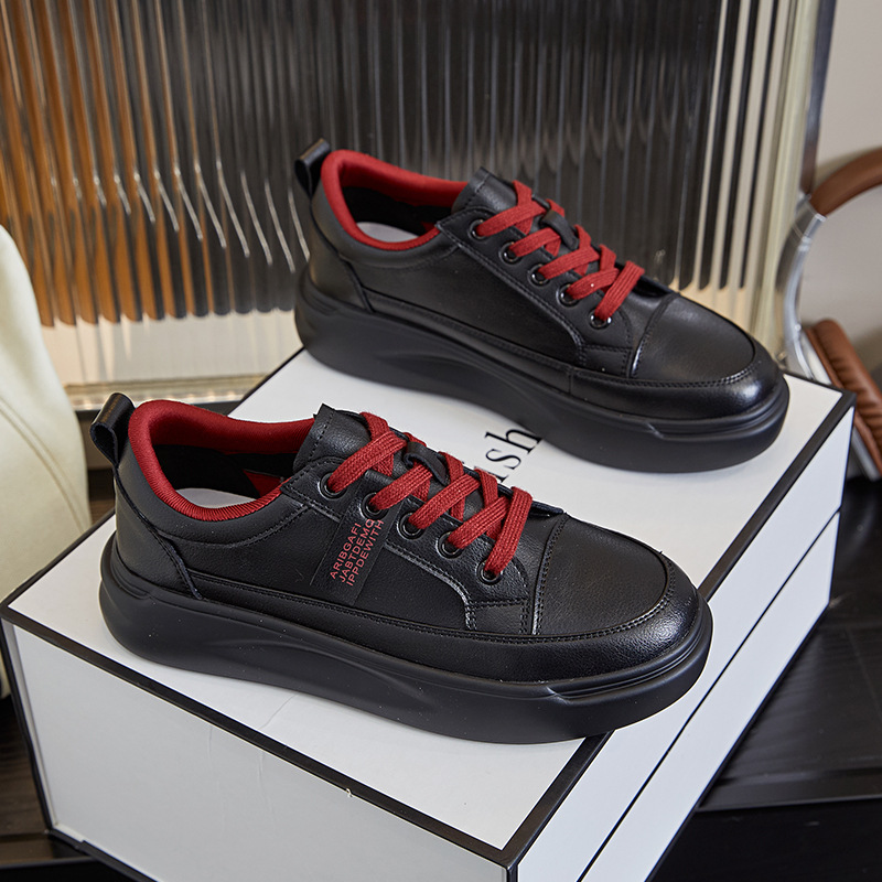 真皮小白鞋2025春季新款单鞋厚底女鞋平底鞋休闲鞋女式板鞋shoes详情22