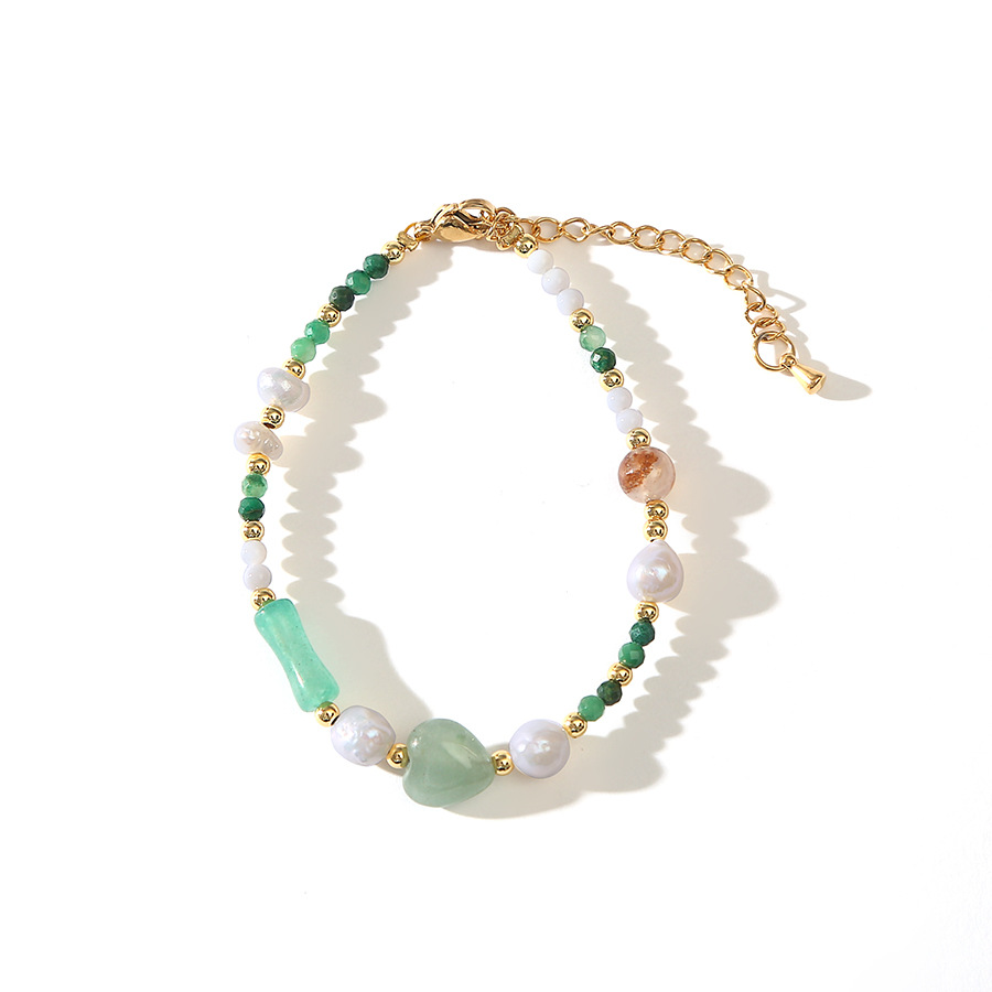 贝壳绿幽灵爱心玉髓天然珍珠项链轻奢饰品小众百搭气质复古锁骨链详情10