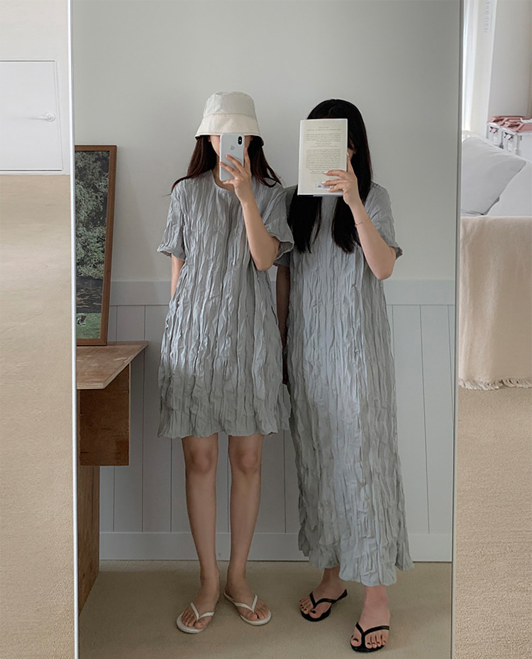 Новая модель chic весной и летом в корее, небольшая, ленивая, с круглыми воротничками, разработанная для платья с длинными юбочками с короткими рукавами pic 6